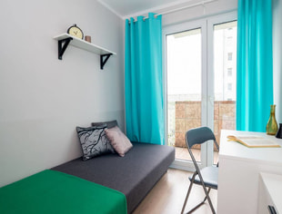 Jasny pokój 1-osobowy nr 1 z balkonem, ul. Pachońskiego, Kraków-1