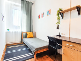 Pokój Królewska Plac Inwalidów AGH UP UJ balkon w mieszkaniu i TV, Kraków-1