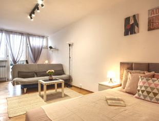 Pokój jednoosobowy #4 z balkonem przy ul. Krochmalnej 3 , Warszawa-1