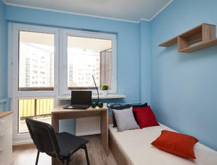 Single room #4 with balcony at Guderskiego 3 Street, Warszawa-1