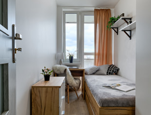 Pokój jednoosobowy #2 z balkonem przy ul. Conrada 18, Warszawa-1