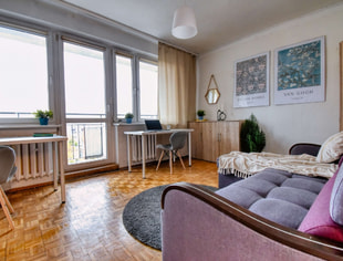 | Bright single/double room with balcony | Maczka Street | Sołacz |, Poznań-1