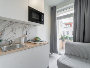 Modern room with bathroom in the city center on Jagiellońska Street. , Szczecin-1