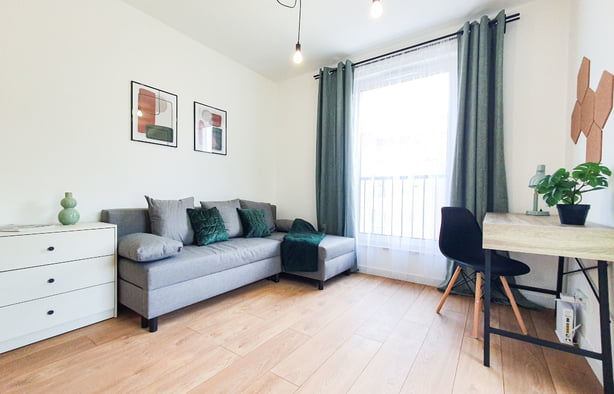 Pokój 1/ dwuosobowy| balkon | Dębniki | Ruczaj | Campus UJ, Kraków-1