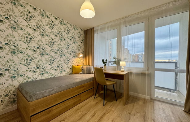 Pokój nr 4 z balkonem - ul. Kossutha 2A, BEMOWO METRO, Warszawa-1