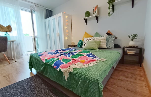 Duży pokój z balkonem, ul. Gdańska, blisko UR (2), Kraków-1