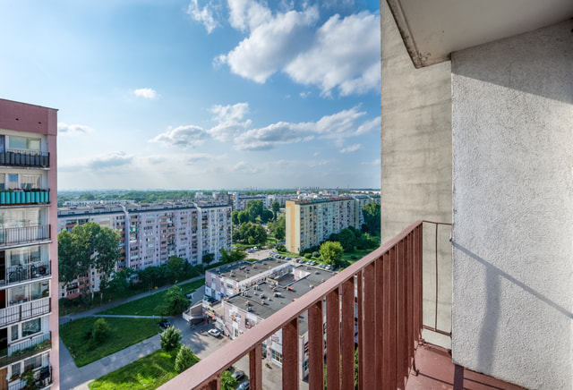 Room with a balcony in Bielany, Metro Wawrzyszew, room no. 4