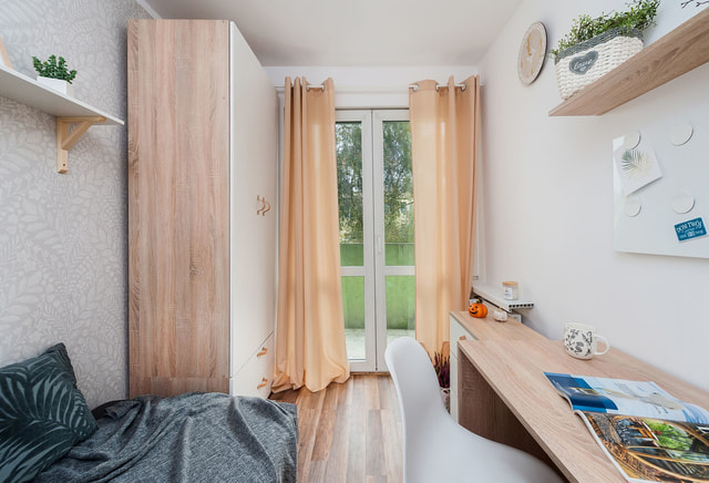 Przytulny pokój 1-osobowy nr 1 z balkonem, ul. Zielińska