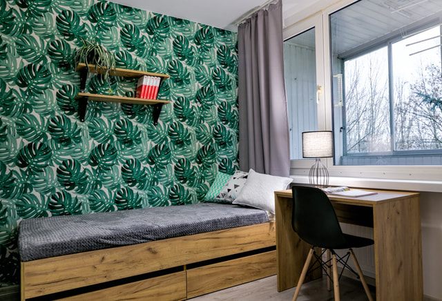 Pokój jednoosobowy #6 z balkonem przy ul. Czumy 16B