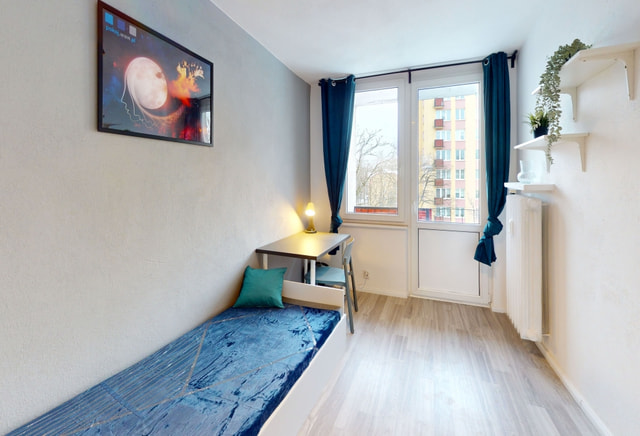 Single room #1 with balcony at Suwalska 32 Street