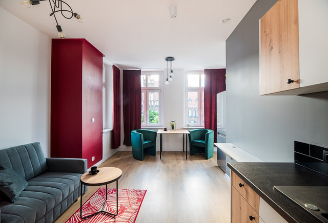 Studio z miejscem sypialnianym przy ul. Piastów