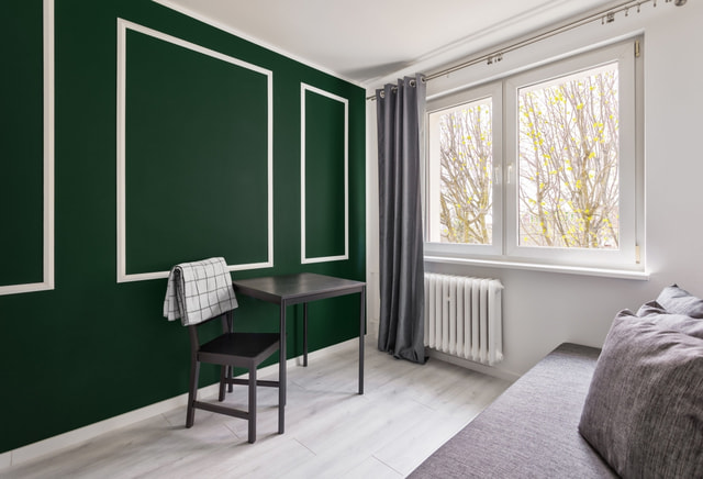 small studio apartment at Brodowski Pond