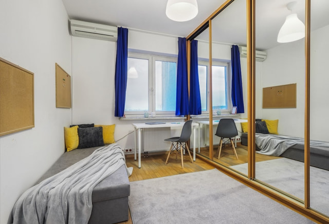 Single room #1 with balcony at Znanieckiego 2 Street