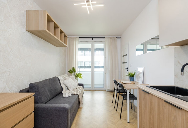 Przestronna kawalerka w nowym budynku obok SKM i Metro Bródno