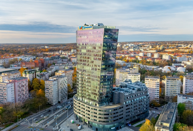 Stylish studio apartment with balcony in Hanza Tower!