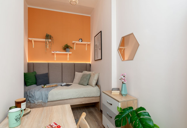Bright single room with a balcony near Nowy Kleparz, CENTER